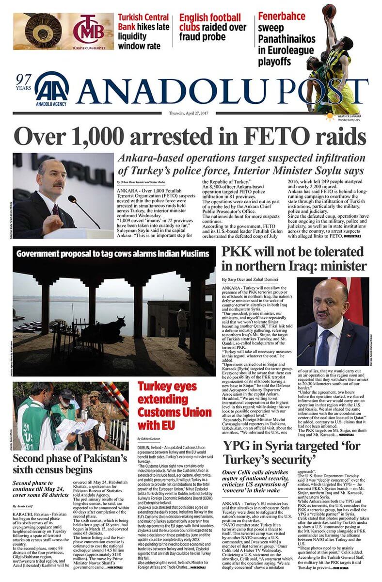 Turkish English Newspapers 7 Anadolu Agency