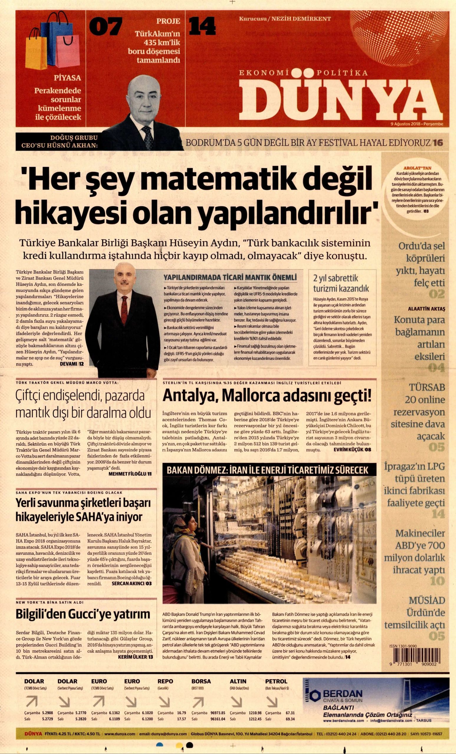 Turkish Newspapers 24 Dunya scaled