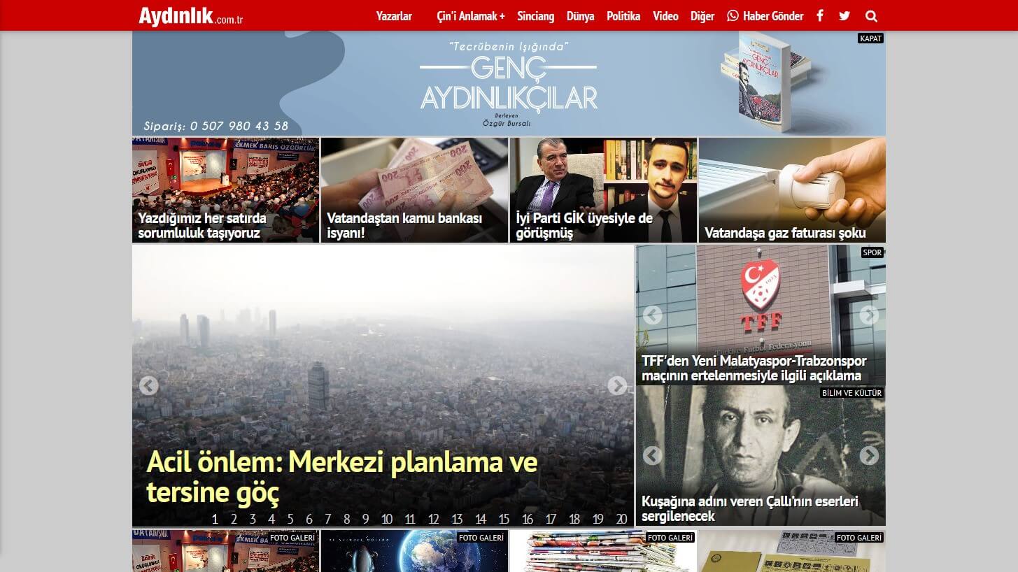 Turkish Newspapers 27 Aydinlik Website
