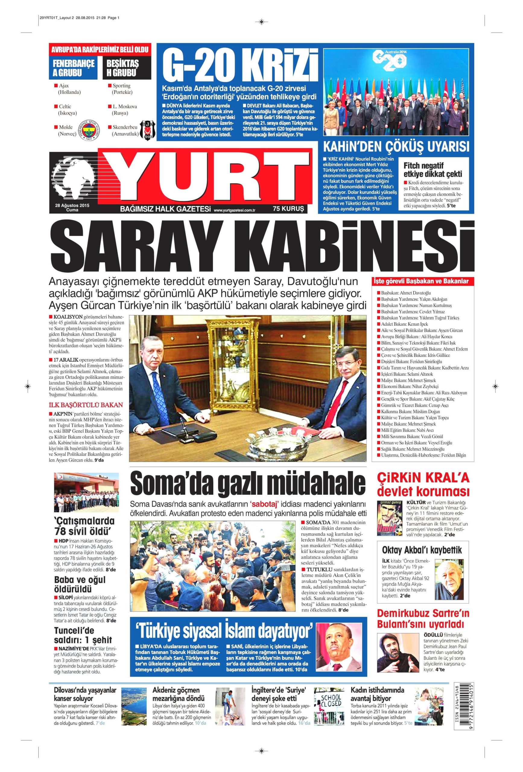 Turkish Newspapers 35 Yurt Gazetesi scaled
