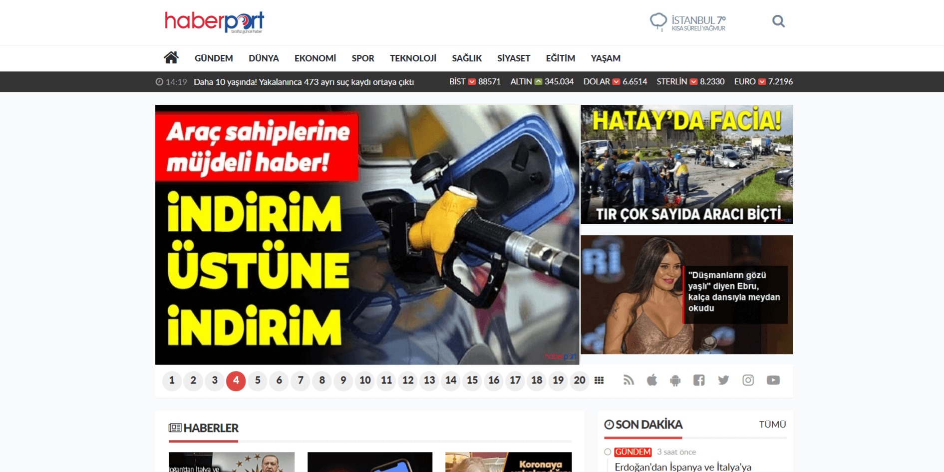 Turkish Newspapers 43 Haberport Website