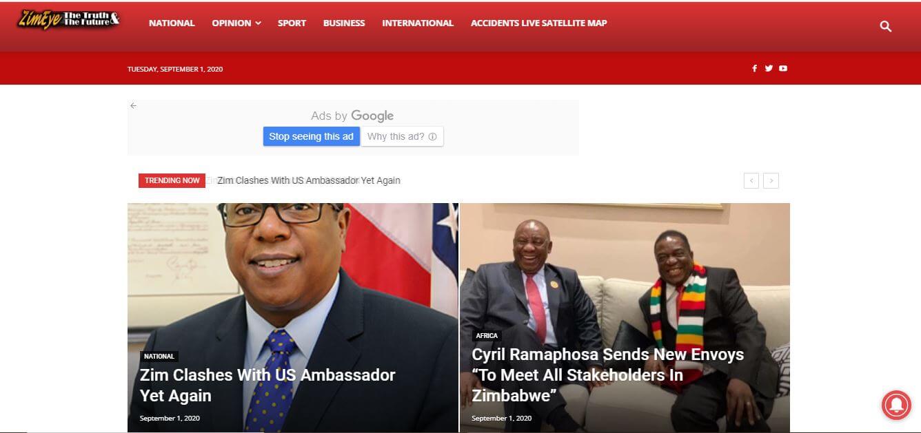 Zimbabwe 15 Zim Eye website