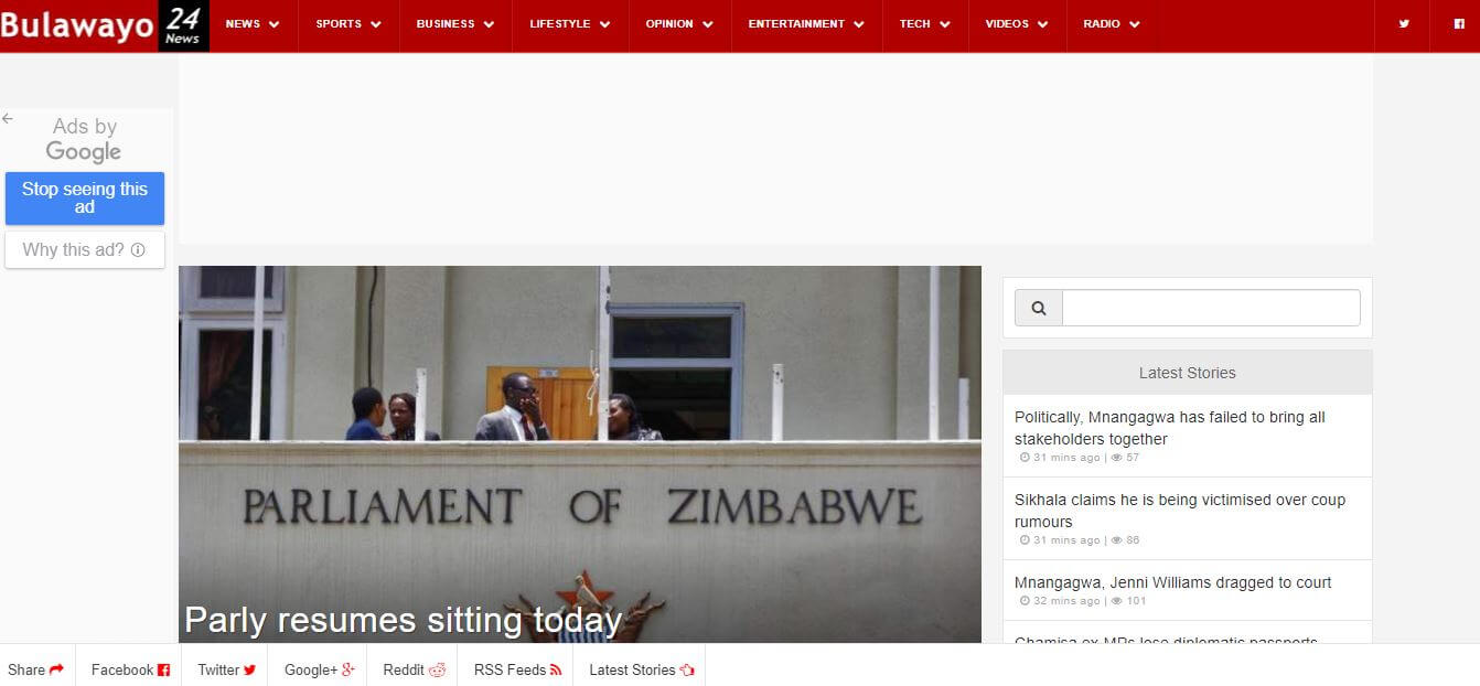 Zimbabwe 16 Bulawayo24 website