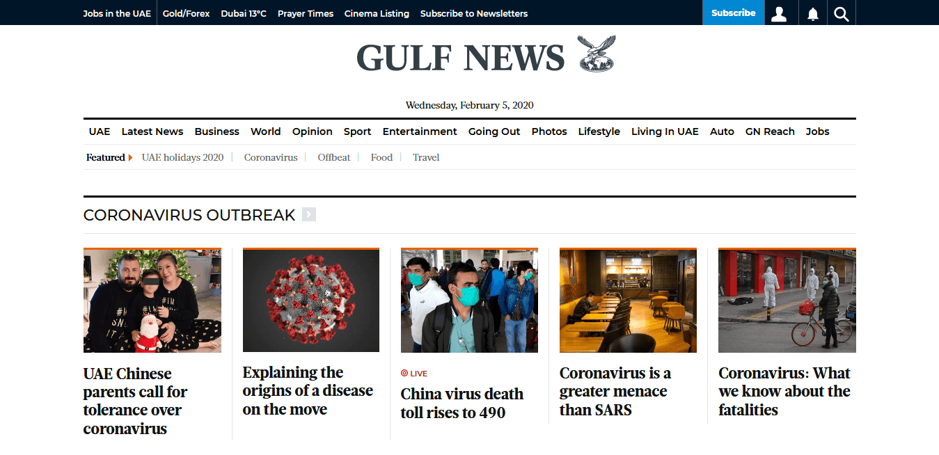 dubai newspapers 1 gulf news website