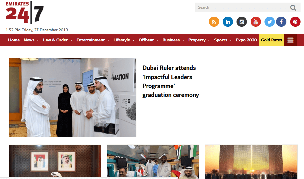 dubai newspapers 3 Emirates 247 website