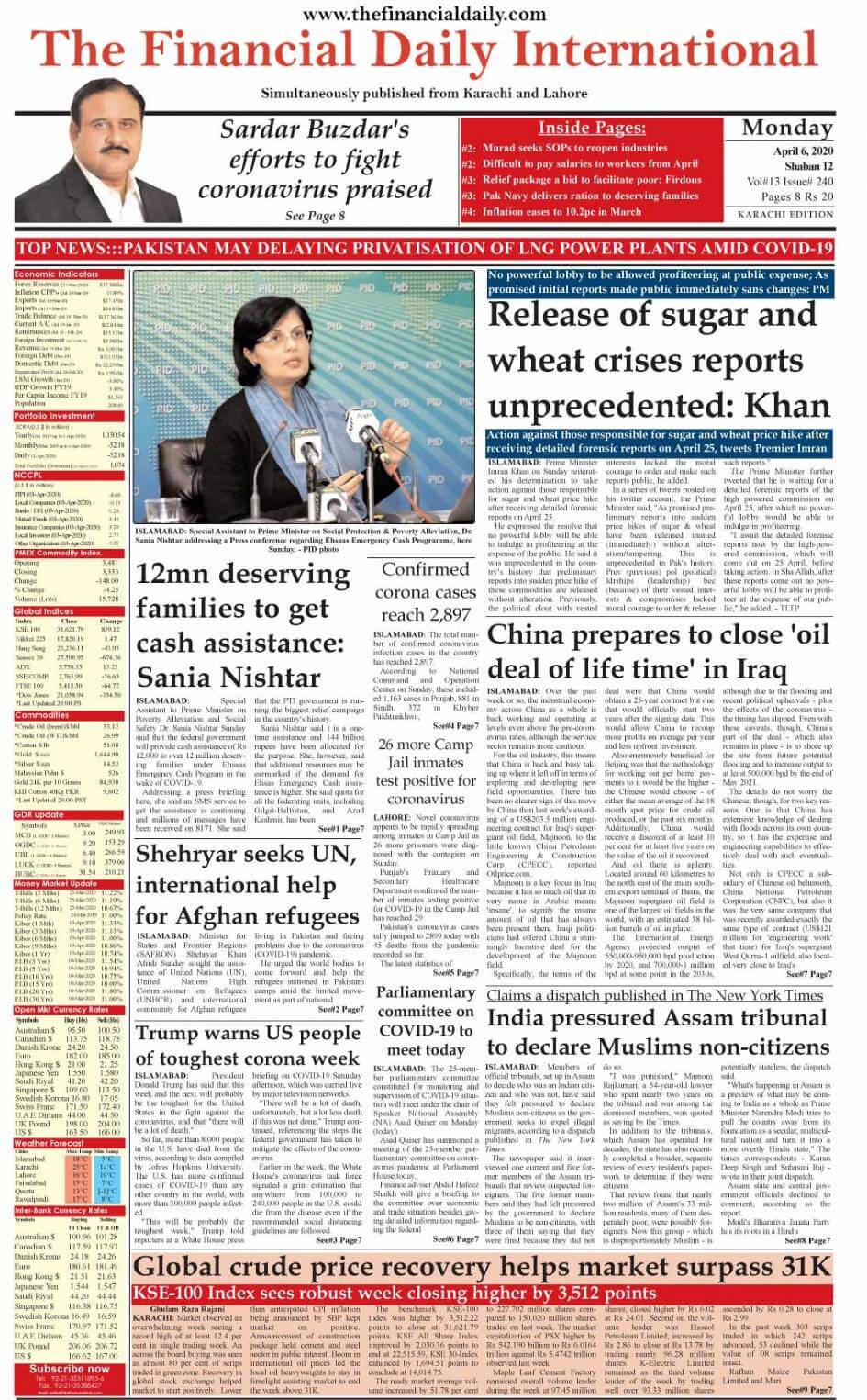 pakistan english newspapers 15 financial daily