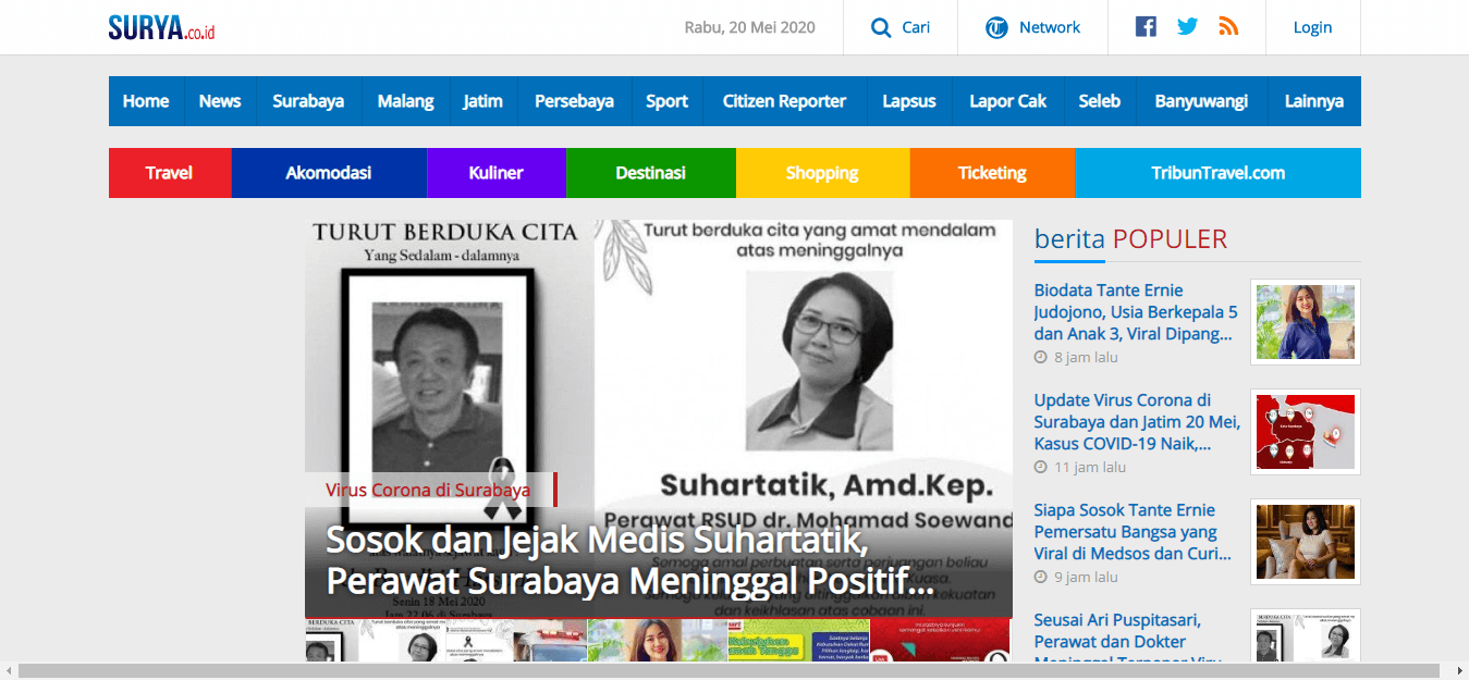 Indonesian Newspaper 02 Surya website