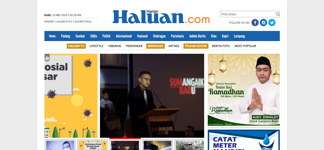 Indonesian Newspaper 15 Haluan website