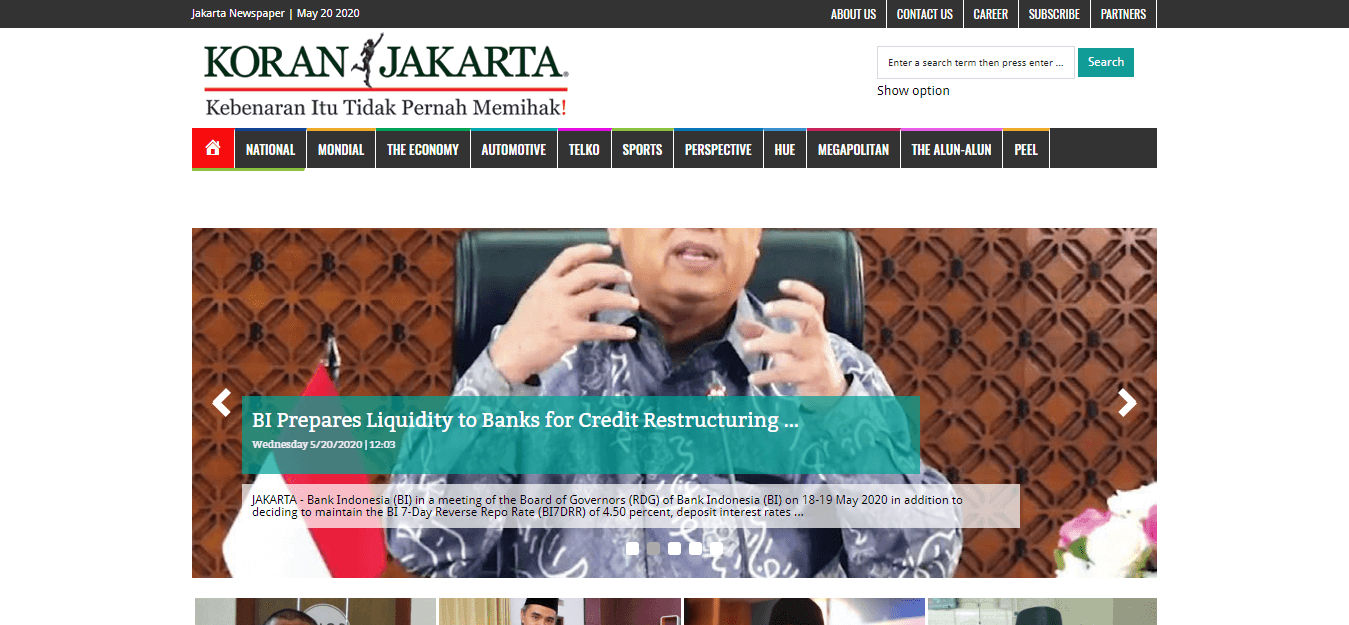 Indonesian Newspaper 17 Koran Jakarta website