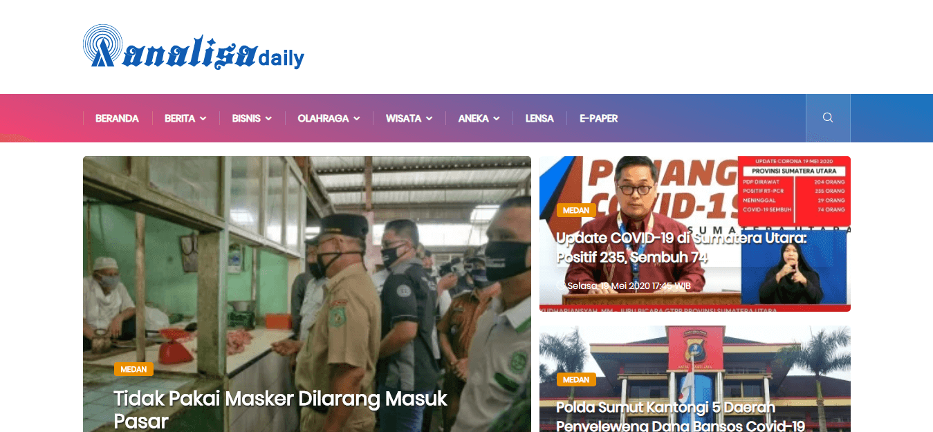 Indonesian Newspaper 19 Analisa website