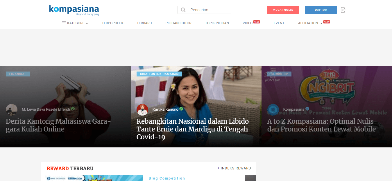 Indonesian Newspaper 28 Kompasiana website