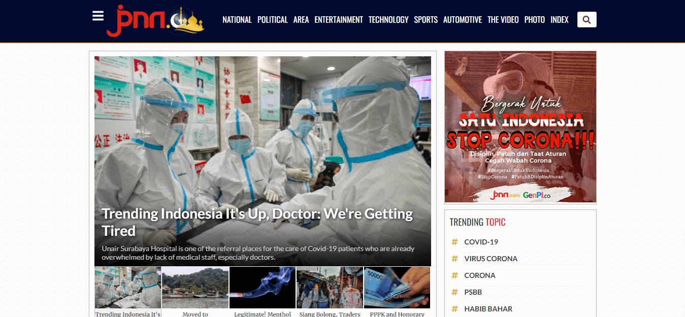 Indonesian Newspaper 30 JPNN website