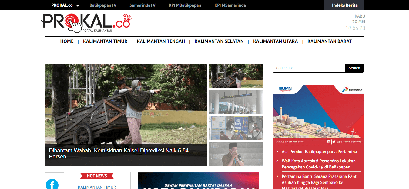 Indonesian Newspaper 33 Prokal website