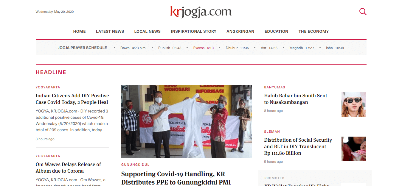 Indonesian Newspaper 37 KR Jogja website