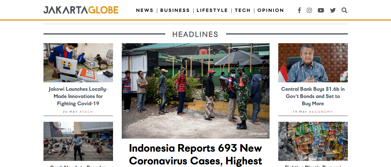 Indonesian Newspaper 39 Jakarta Globe website