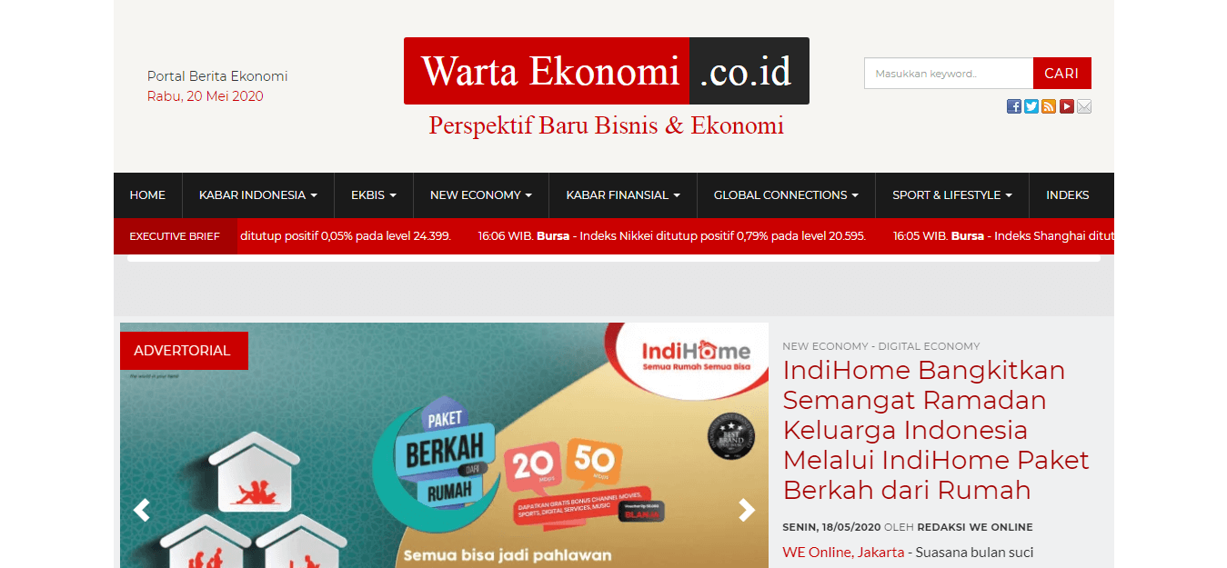 Indonesian Newspaper 43 Warta Ekonomi website