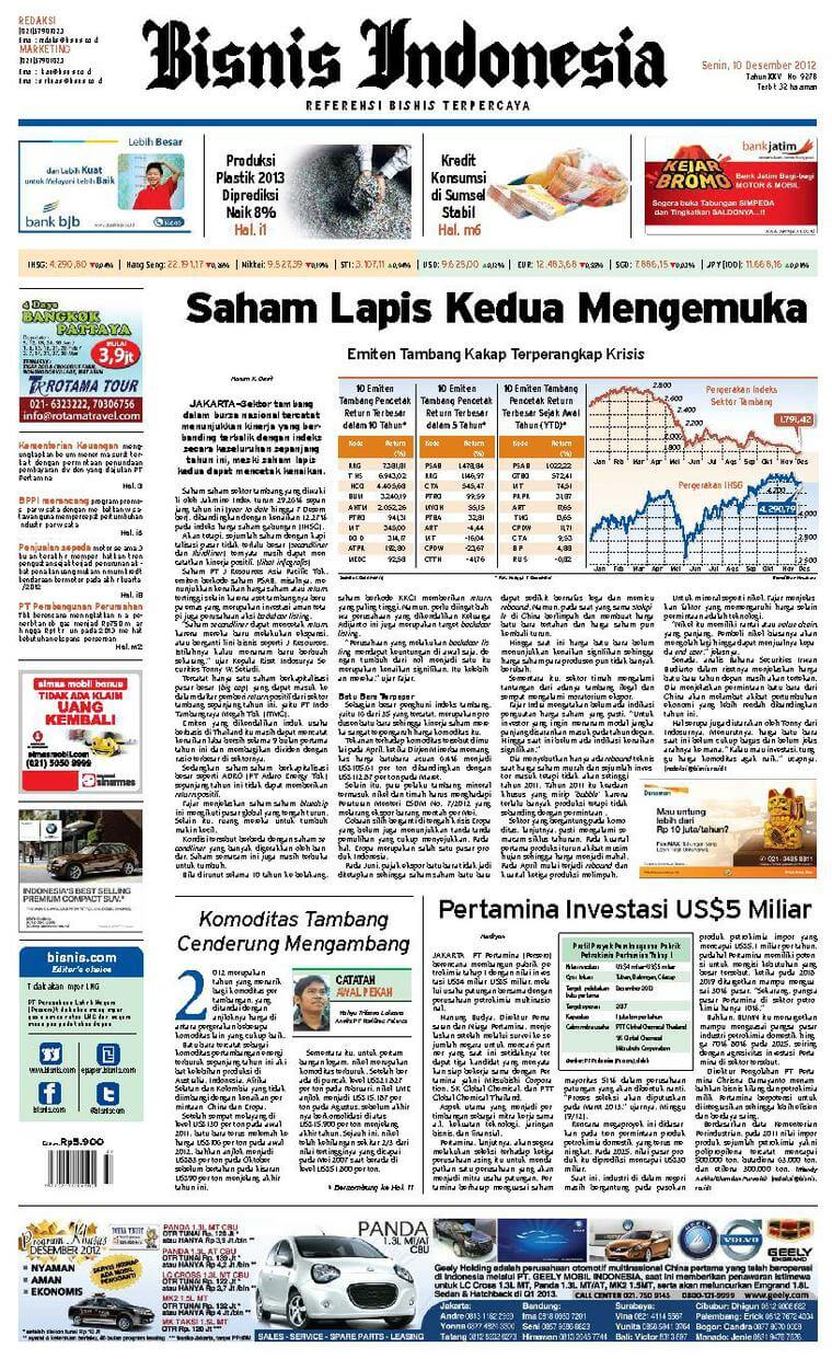 Indonesian Newspaper 44 Bisnis Indonesia