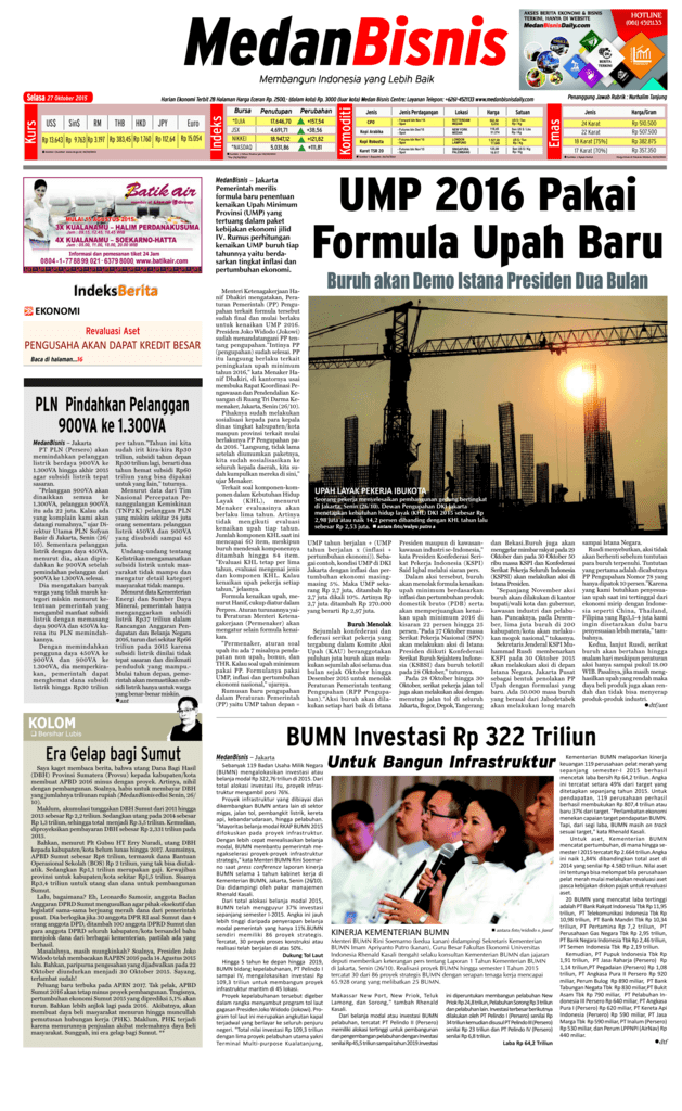 Indonesian Newspaper 46 Medan Bisnis