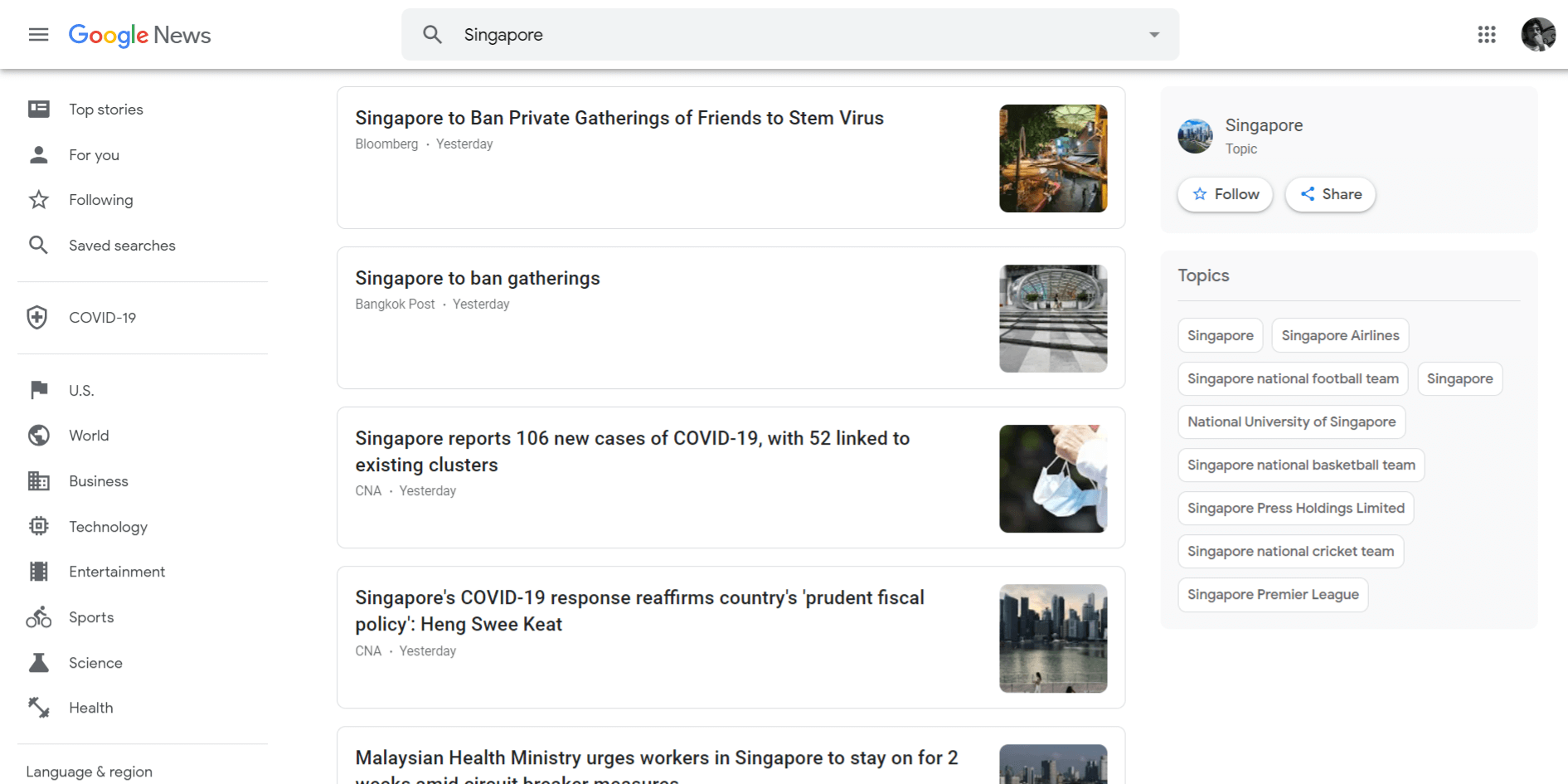 Singapore Newspapers 16 Google News Singapore Website