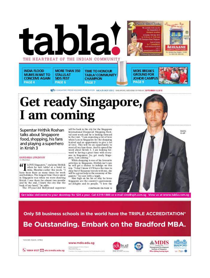 Singapore Newspapers 20 Tabla