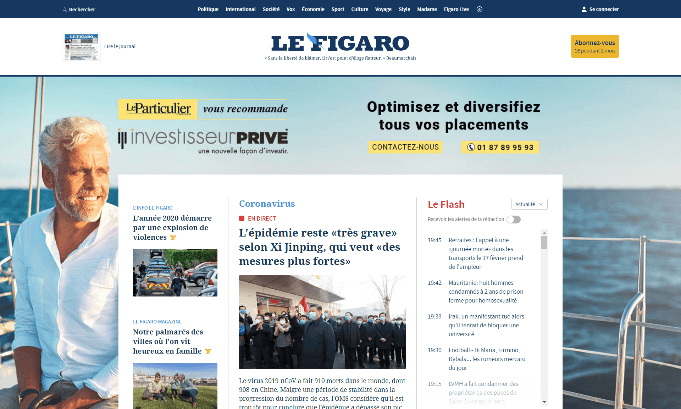 france newspapers 1 le figaro website