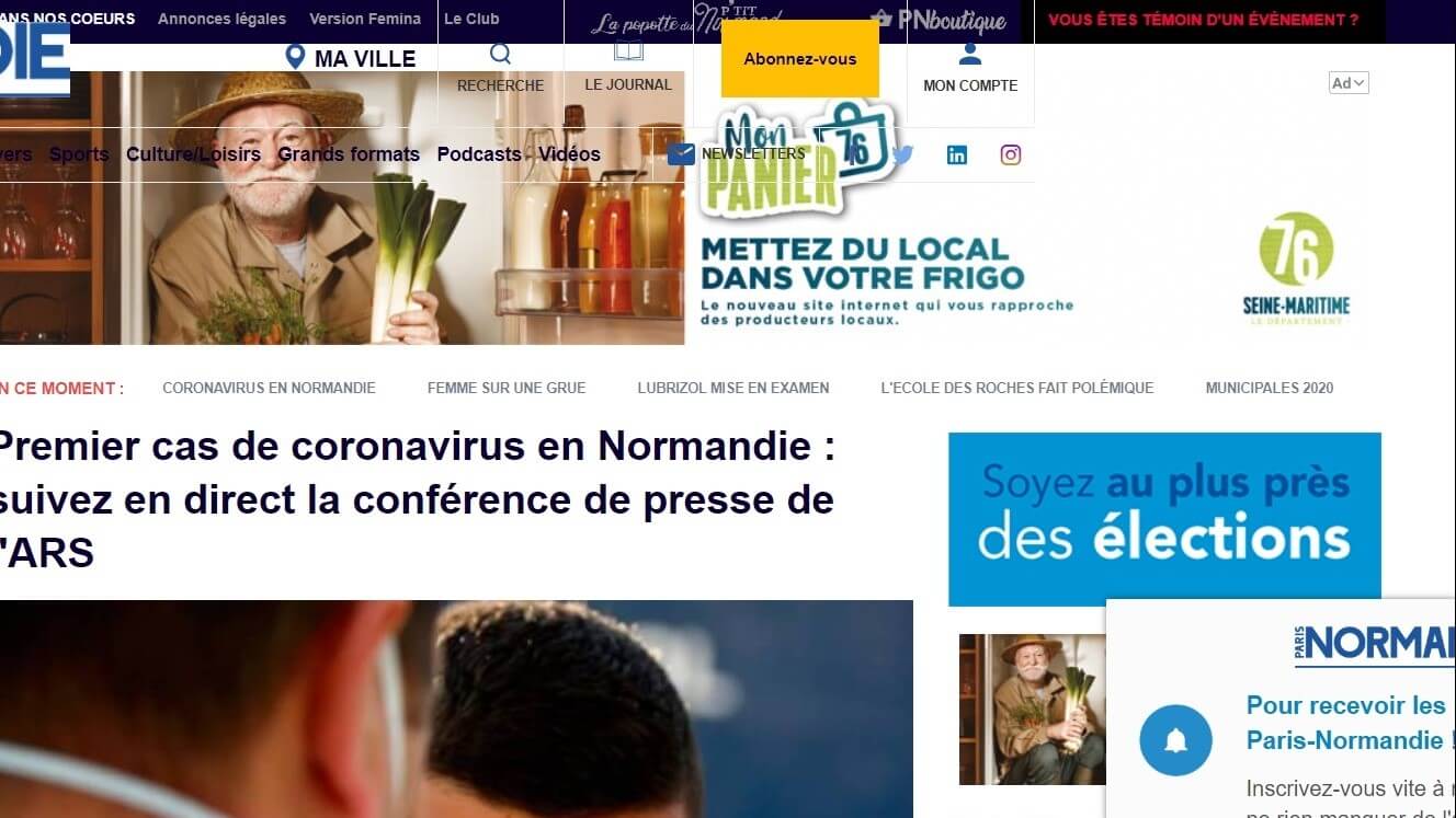 france newspapers 3 Paris Normandie website
