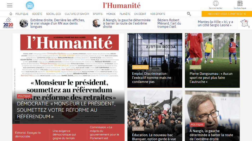france newspapers 3 lhumanite website