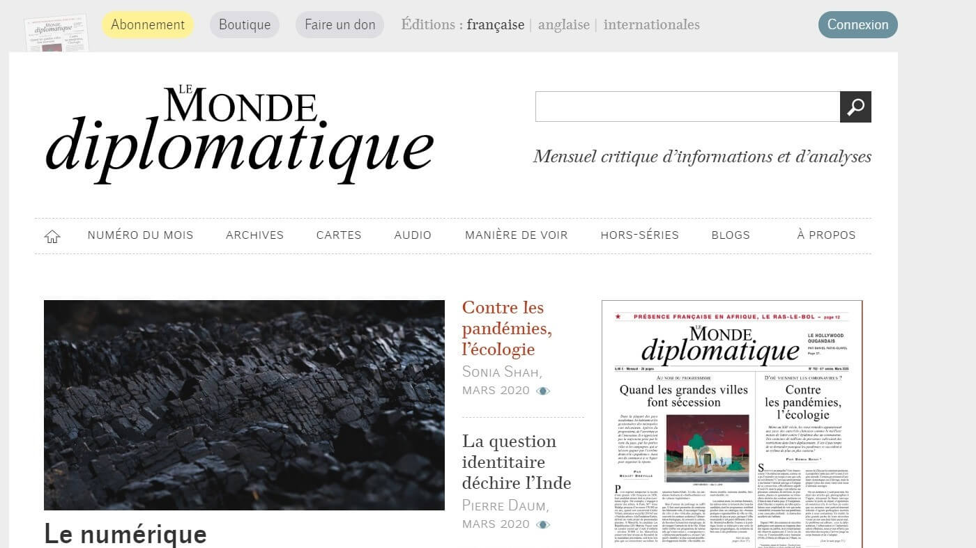 france newspapers 30 Le Monde diplomatique website