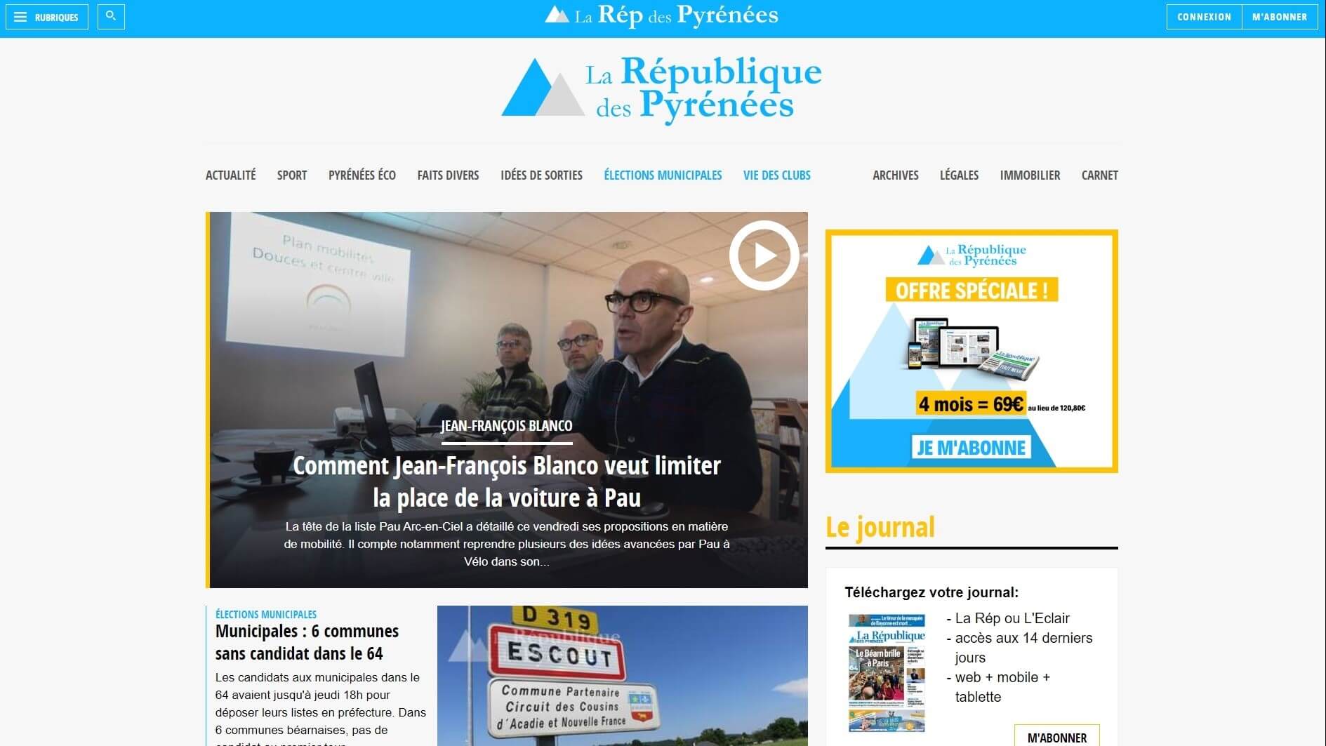 france newspapers 35 La Republique des Pyrenees website