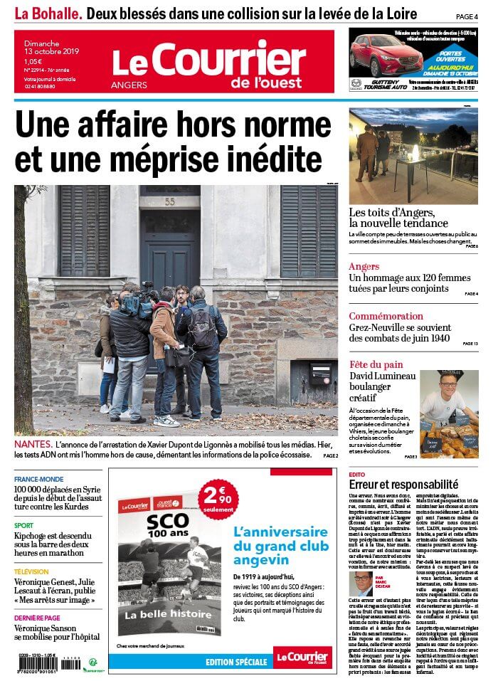 france newspapers 36 Le Courrier de I’Ouest