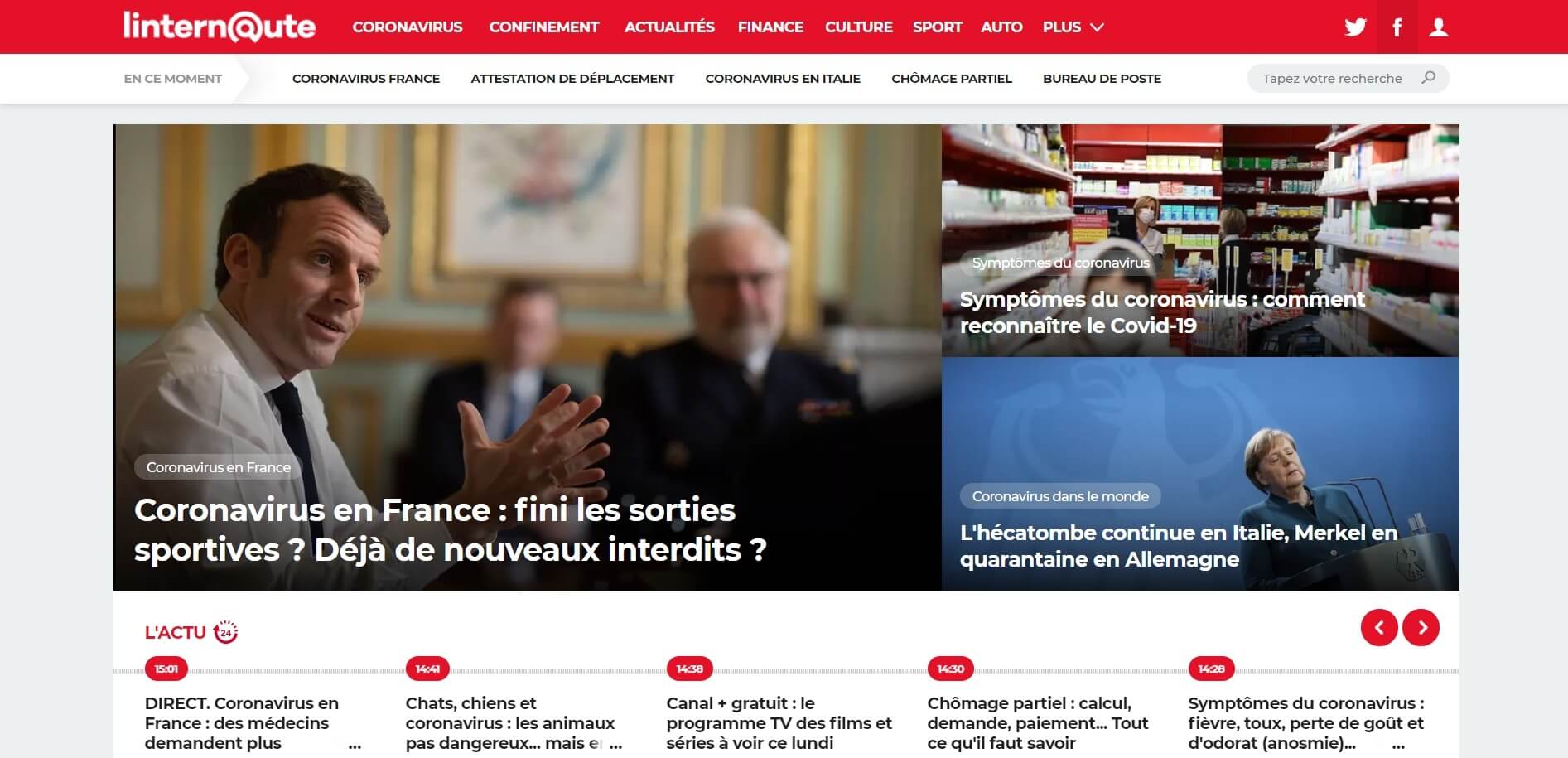 france newspapers 38 L’Internaute website
