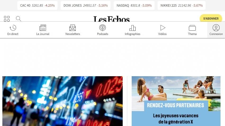 france newspapers 40 Les Echos website