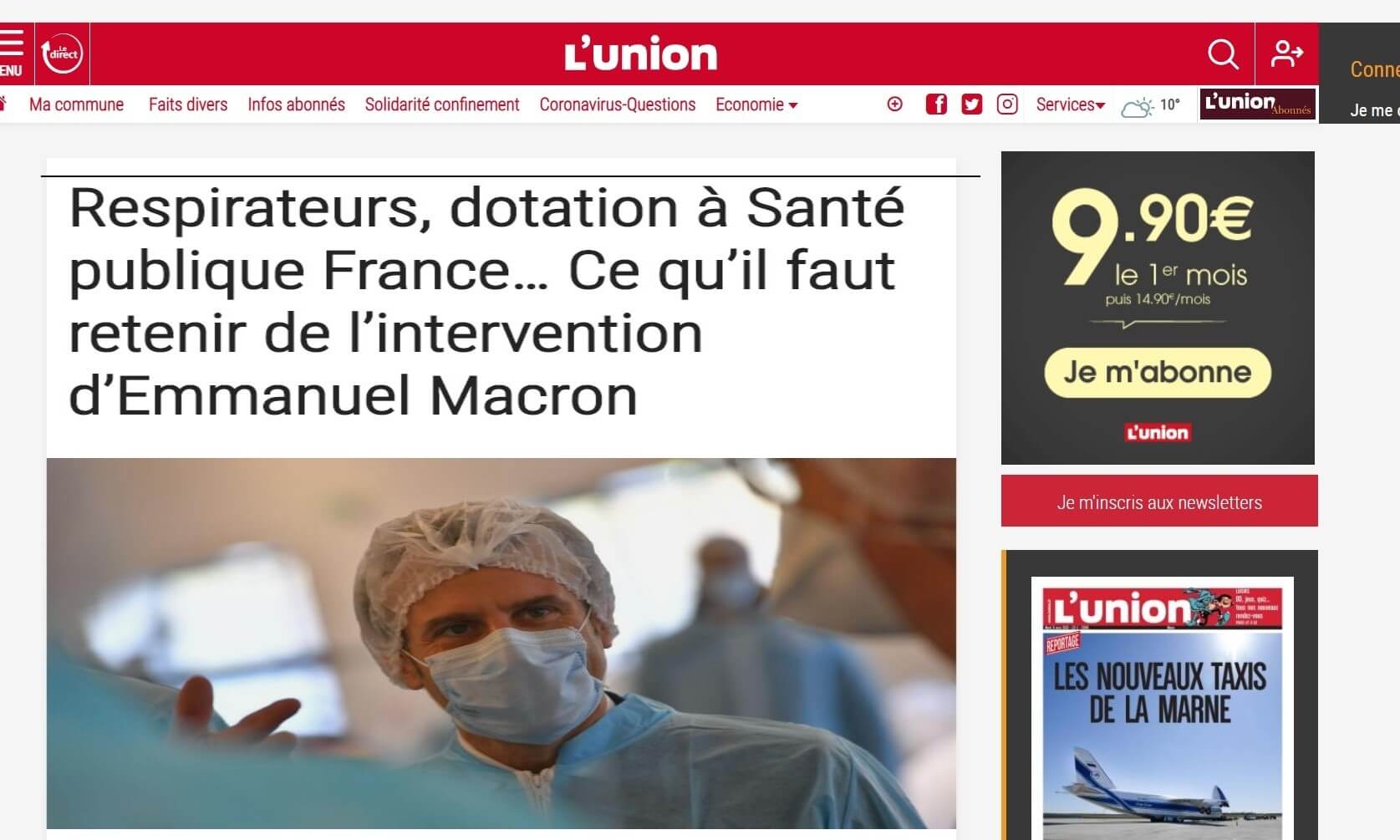 france newspapers 52 L Union de Reims website