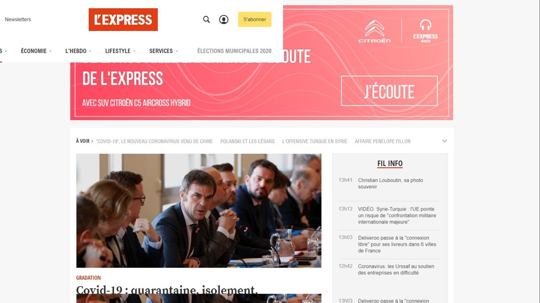 france newspapers 7 l express website