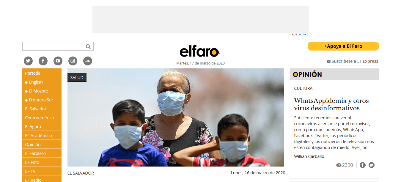 periódicos de El Salvador 11 El Faro web