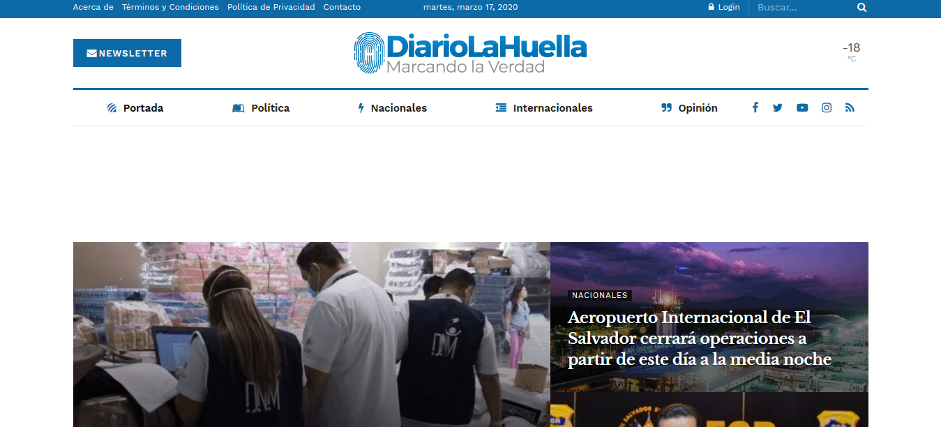 periódicos de El Salvador 14 Diario La Huella web