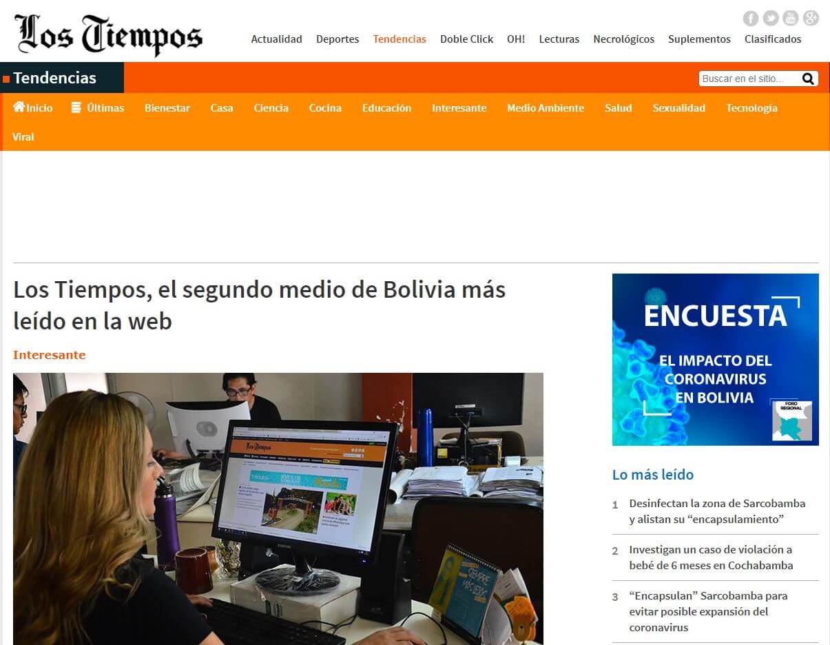 periodicos de bolivia 02 los tiempos website