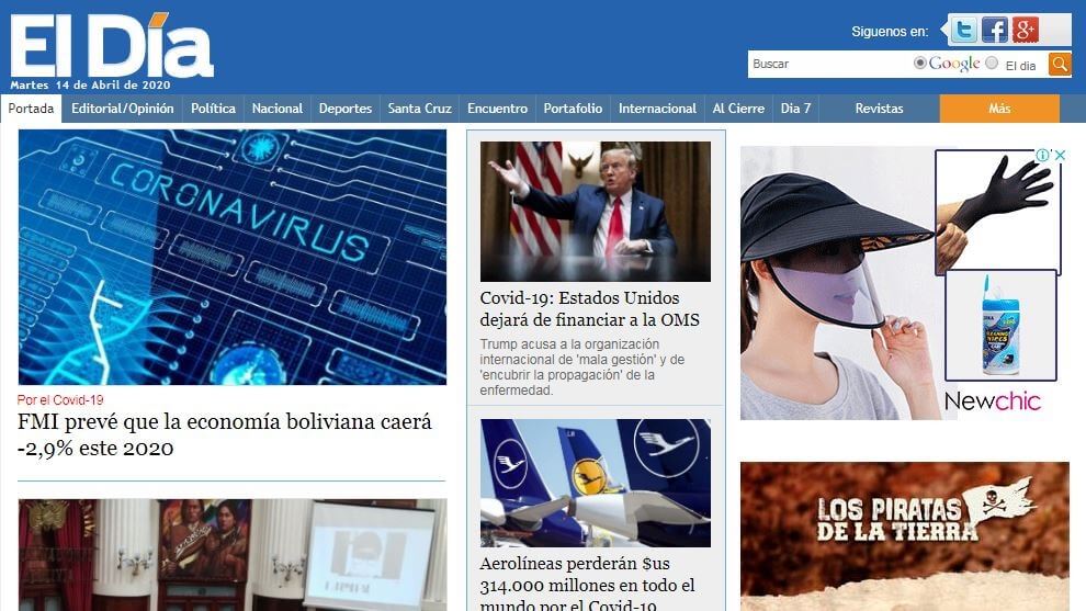 periodicos de bolivia 10 el dia website