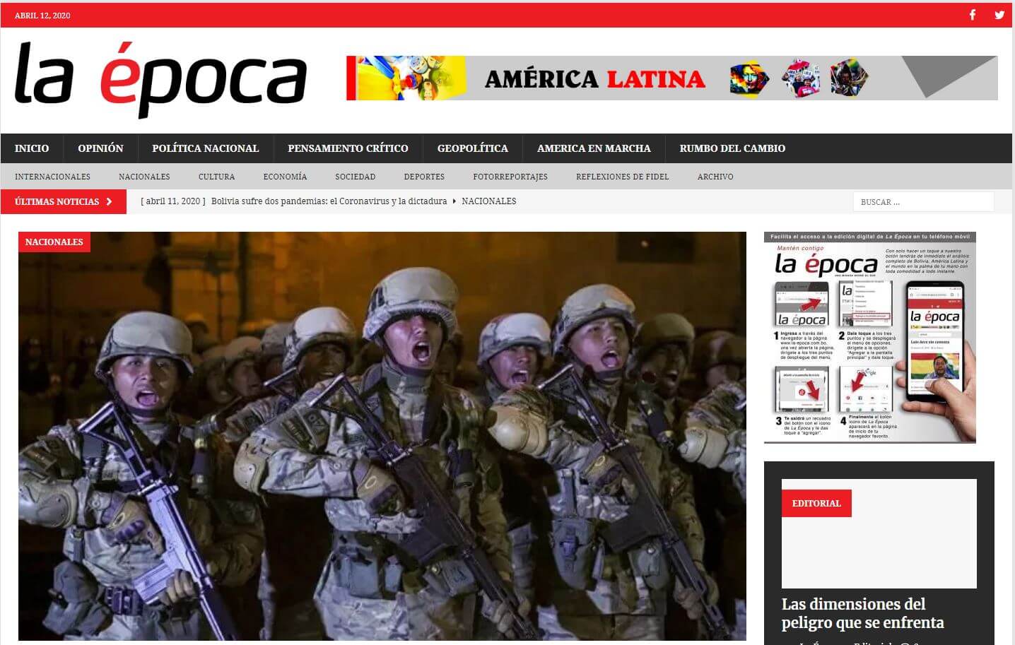periodicos de bolivia 14 la epoca website
