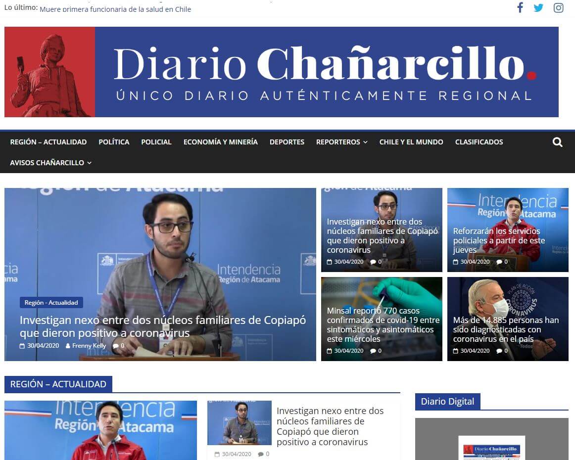 periodicos de chile 18 diario chanarcillo website