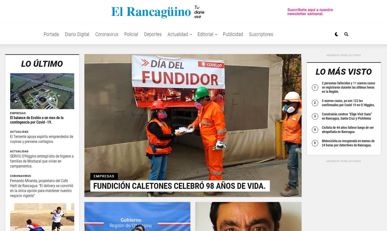periodicos de chile 28 el rancaguino website