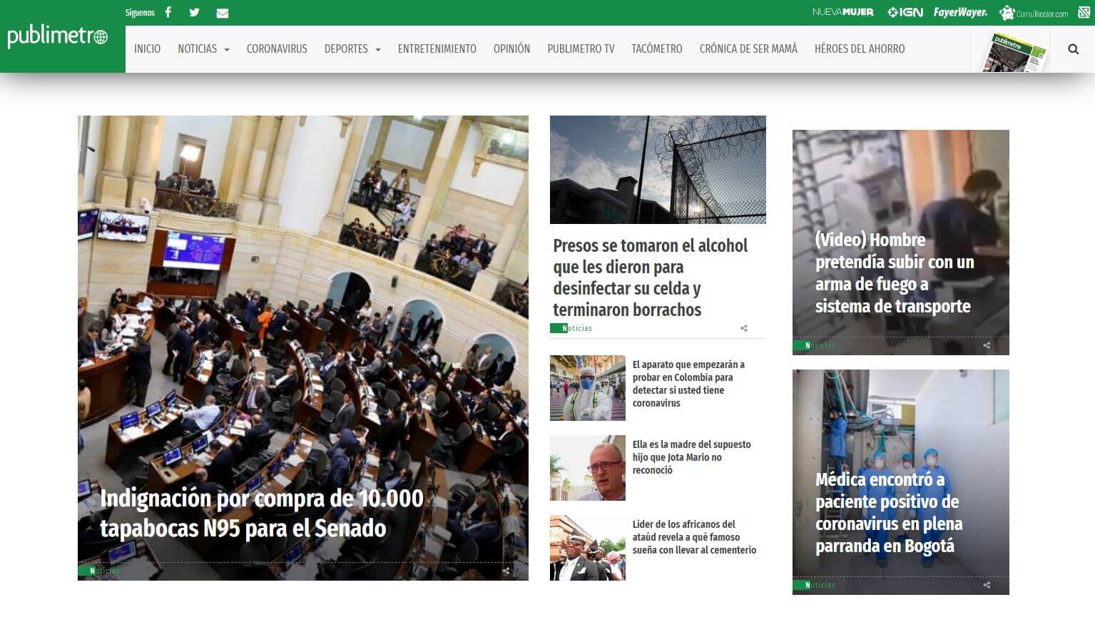 periodicos de colombia 06 publimetro website