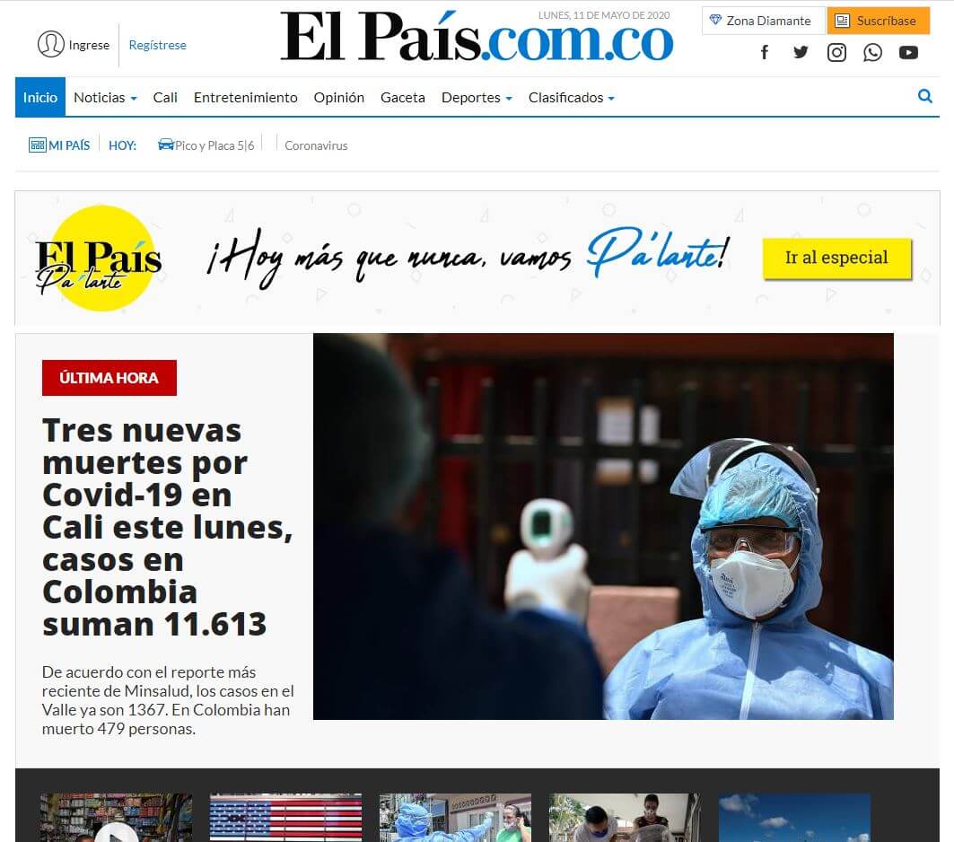 periodicos de colombia 07 el pais website