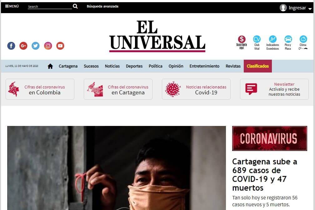 periodicos de colombia 08 el universal website