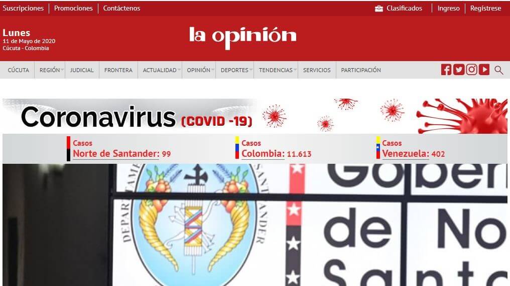 periodicos de colombia 09 la opinion website