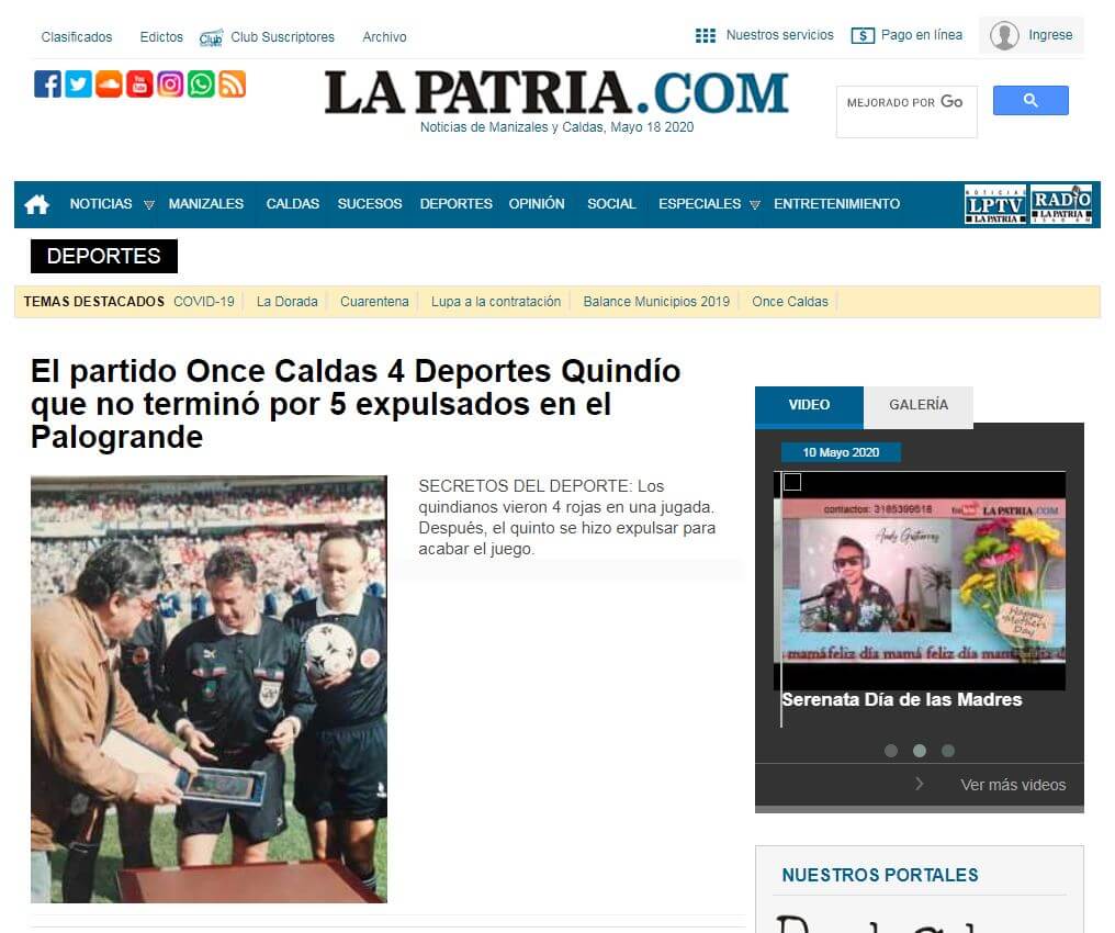 periodicos de colombia 13 la patria website