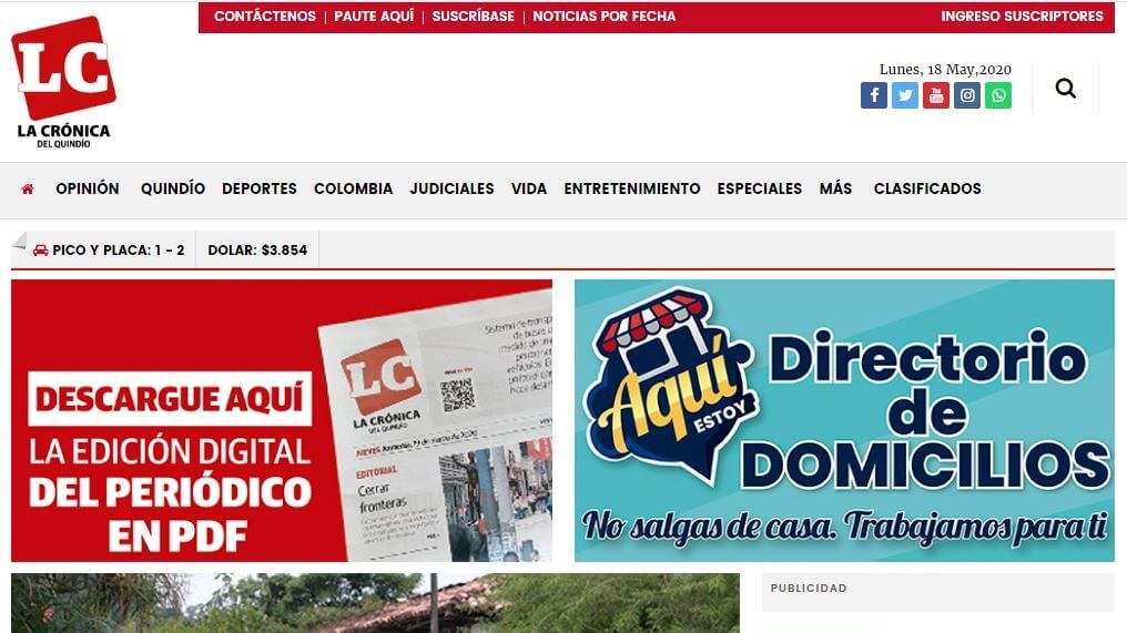 periodicos de colombia 17 la cronica de quinidio website