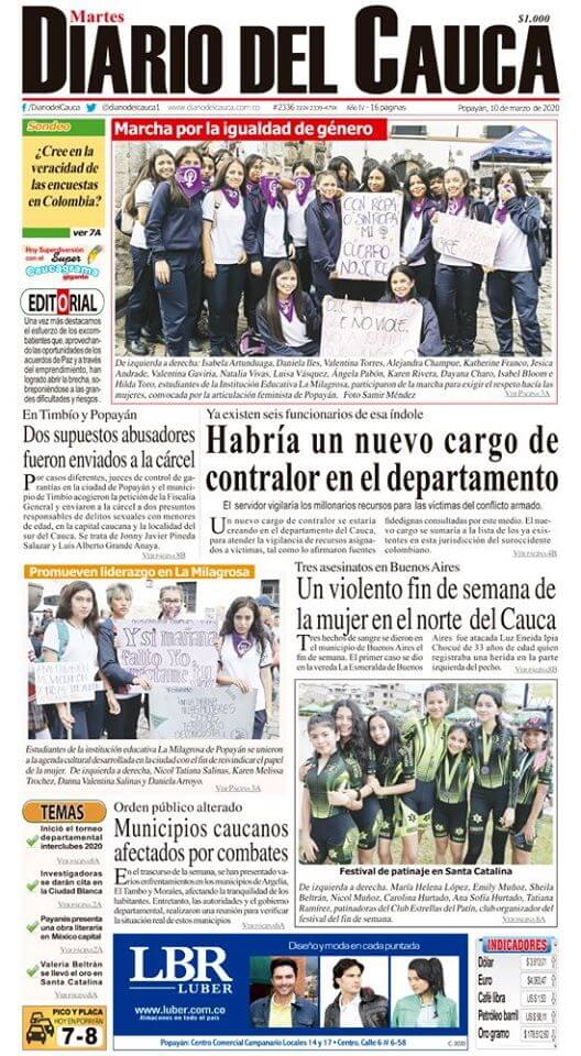 periodicos de colombia 19 diario del cauca