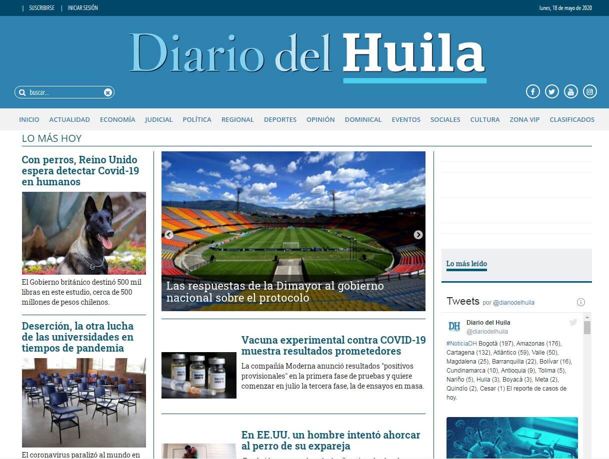 periodicos de colombia 22 diario de huila website
