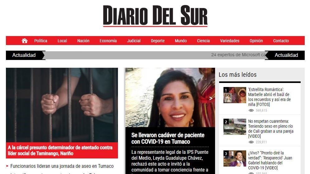 periodicos de colombia 24 diario del sur website